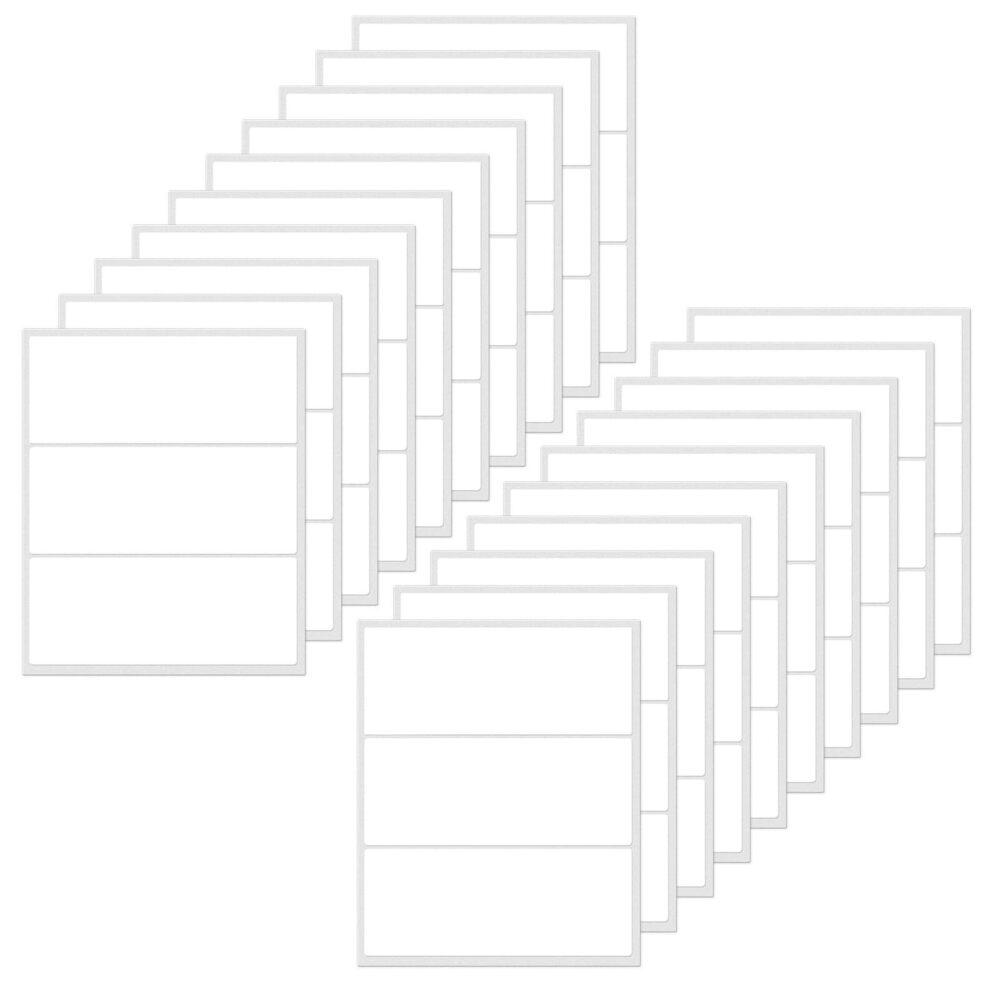 6526 White Color Coding Labels 4 × 2 Inches Self-Adhesive Rectangle